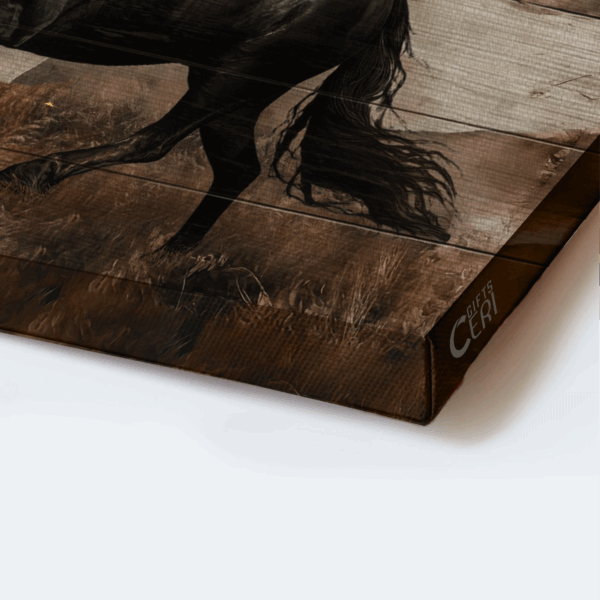 Jesus Landscape Poster Home Decor Gift – Black Horse US Flag Dove Wooden Cross – Christian Faith Wall Art