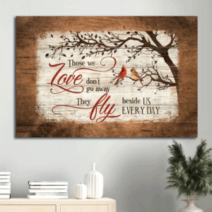 Red Cardinal Christian Landscape Poster - Faith & Jesus Wall Decor Gift
