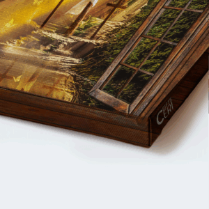 Jesus Cave Window Frame Poster - Stunning Morning Sunlight Home Decor Gift for Christian 1