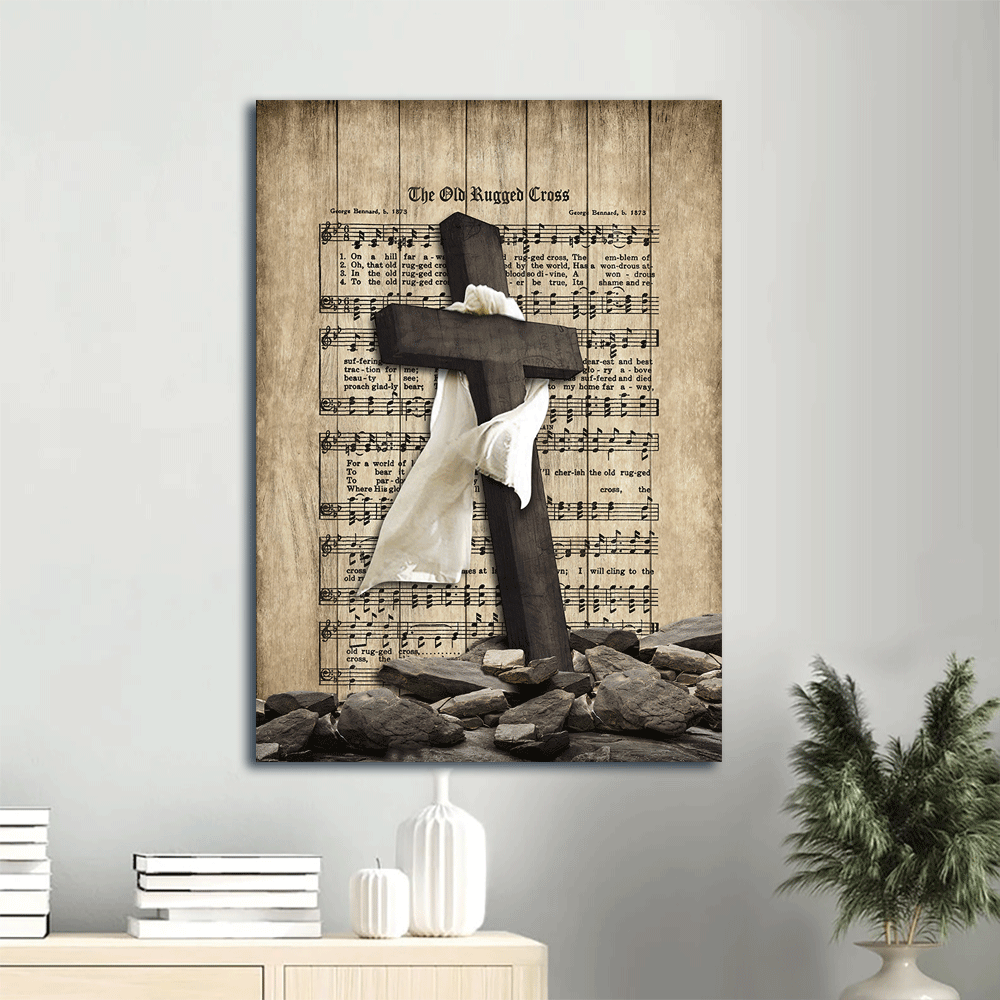 Jesus Portrait Poster Home Decor Gift – Christian Wall Art with Black Cross White Silk Painting Music Sheet – Perfect Gift for Christians Jesus Portrait Poster Home Decor Gift – Christian Wall Art with Black Cross White Silk Painting Music Sheet – Perfect Gift for Christians