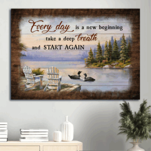 Jesus Landscape Poster: Black Swan Lake View  Poster Home Decor Gift Gift for Christian Home Decor - New Beginning Christian Wall Art