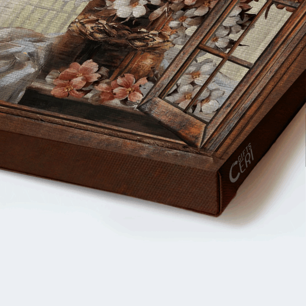 Grateful Heart Jesus Landscape Poster Home Decor Gift – Christian Wall Art with Blossom Flower Hummingbird Window Frame – Landscape Prints