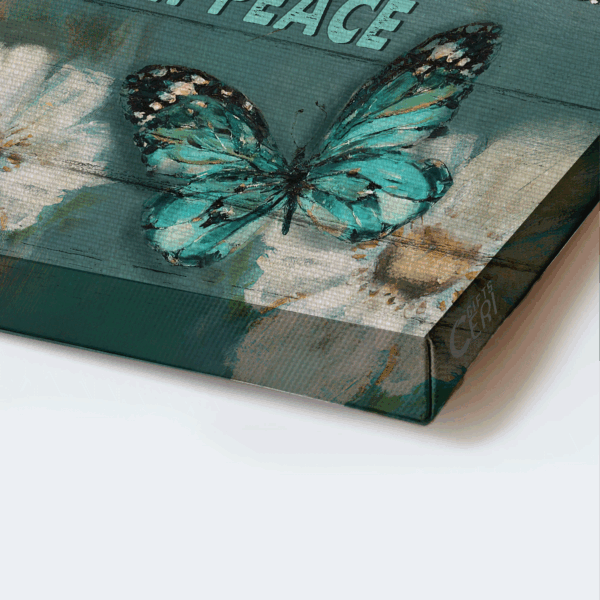 Christian Home Decor Gift: Jesus & Watercolor Jasmine Landscape Poster with Blue Butterfly – My Mind Still Talks to You