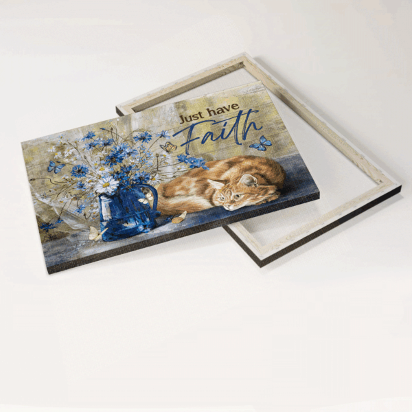 Christian Landscape Poster Home Decor Gift – Jesus Daisy Cat  Poster Home Decor Gift – Faith Wall Art