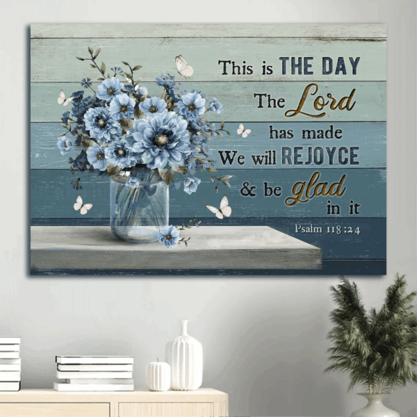 Jesus Landscape Poster Home Decor Gift – Vintage Painting with Bible Verse – Gift for Christian