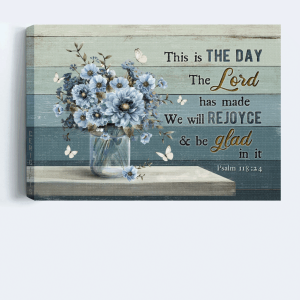 Jesus Landscape Poster Home Decor Gift – Vintage Painting with Bible Verse – Gift for Christian