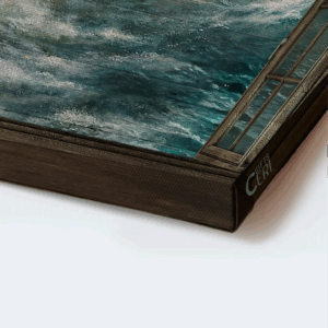 Blue Ocean Jesus Landscape Poster: God Guides Us Through Storm Poster Home Decor Gift - Gift for Christian Home Decor 1
