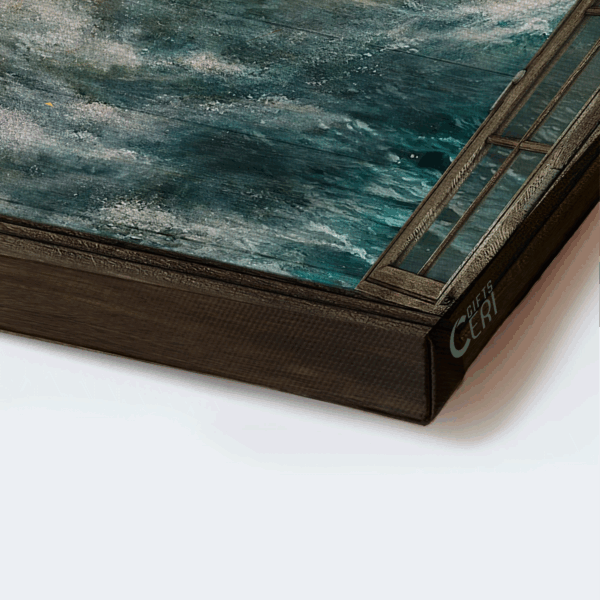 Blue Ocean Jesus Landscape Poster: God Guides Us Through Storm  Poster Home Decor Gift – Gift for Christian Home Decor