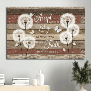 Jesus Landscape Poster Home Decor Gift - Dandelion Field  Poster Home Decor Gift for Christian Wall Art