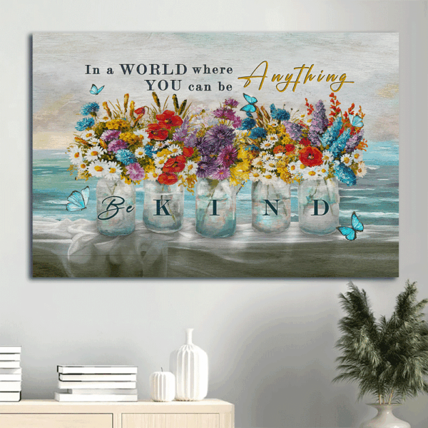 Jesus Landscape Poster Home Decor Gift – Christian Wall Art with Brilliant Flower Vase and Crystal  Poster Home Decor Gift – Perfect Gift for Christians
