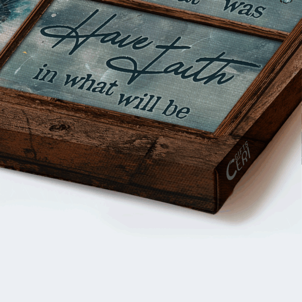 Jesus Landscape & Blue Butterfly Poster Home Decor Gift for Christian – Accept What Is Let Go
