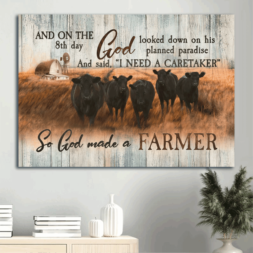 Tranquil Farm & Jesus Landscape Poster Home Decor Gift – Aberdeen Angus Religious Christian Wall Art – God s Paradise Scene Tranquil Farm & Jesus Landscape Poster Home Decor Gift – Aberdeen Angus Religious Christian Wall Art – God s Paradise Scene