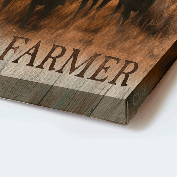 Tranquil Farm & Jesus Landscape Poster Home Decor Gift – Aberdeen Angus Religious Christian Wall Art – God s Paradise Scene