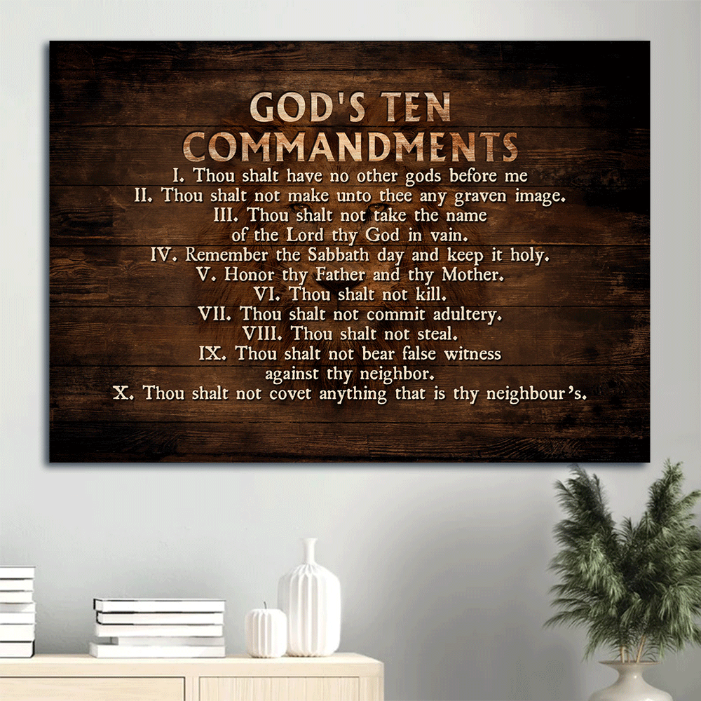 God Landscape Poster – Christian Wall Art Gift with Jesus Faith and Ten Commandments God Landscape Poster – Christian Wall Art Gift with Jesus Faith and Ten Commandments