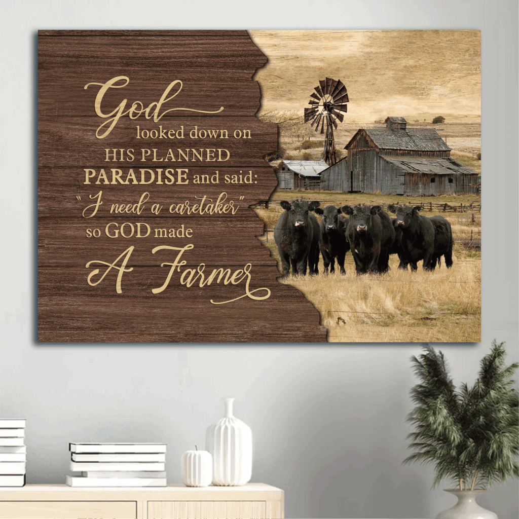 Religious Christian Home Decor: Jesus Landscape & Aberdeen Angus Poster Gift Religious Christian Home Decor: Jesus Landscape & Aberdeen Angus Poster Gift
