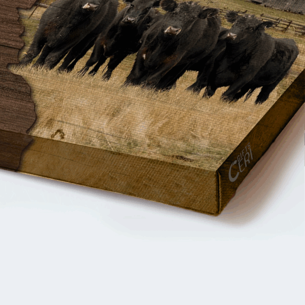 Religious Christian Home Decor: Jesus Landscape & Aberdeen Angus Poster Gift