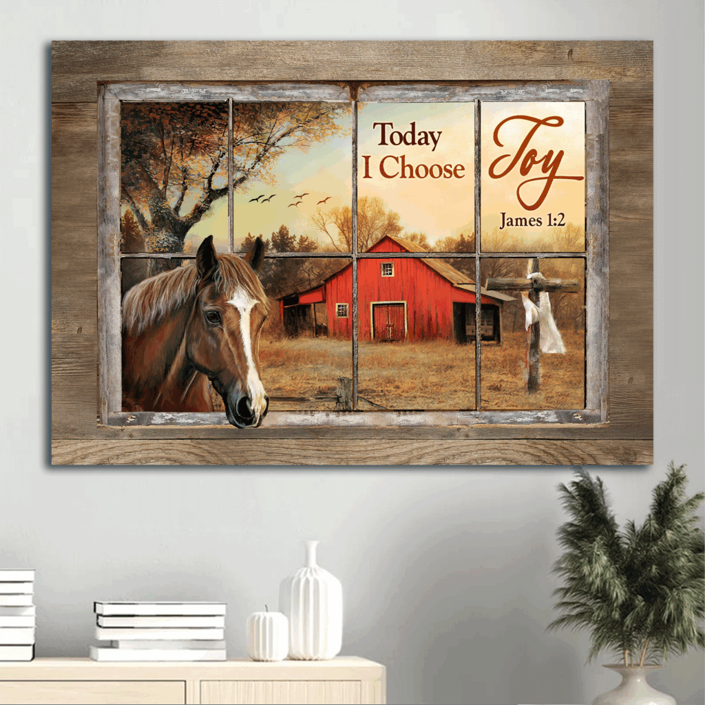 Jesus Landscape Poster: Horse Sunset Red House Poster Home Decor Gift – Christian Home Decor Gift Jesus Landscape Poster: Horse Sunset Red House Poster Home Decor Gift – Christian Home Decor Gift