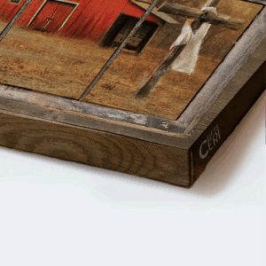 Jesus Landscape Poster: Horse Sunset Red House Poster Home Decor Gift - Christian Home Decor Gift 1