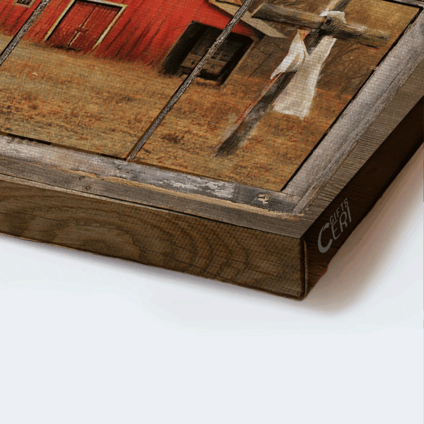 Jesus Landscape Poster: Horse Sunset Red House  Poster Home Decor Gift – Christian Home Decor Gift