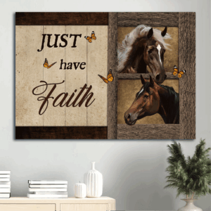 Jesus Landscape Poster Home Decor Gift - Horse Butterfly Wooden  Poster Home Decor Gift - Christian Faith Decor