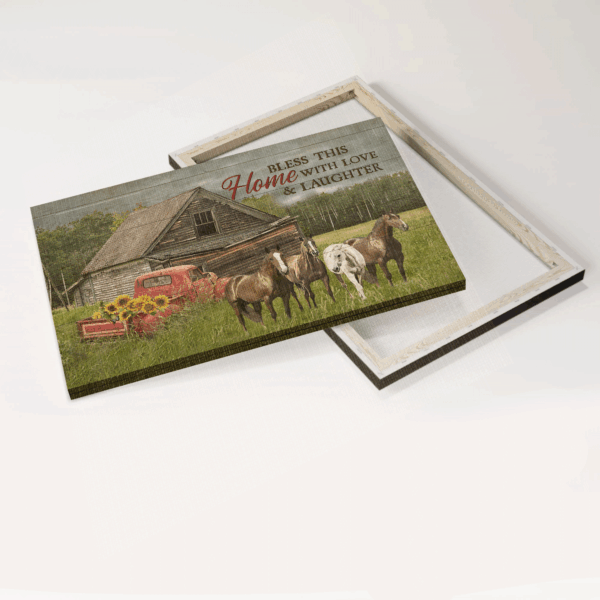Jesus Landscape Poster: Horse & Meadow  Poster Home Decor Gift – Christian Home Decor Gift – Bless This Home