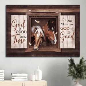 Jesus Landscape Poster Home Decor Gift - Horse & White Butterfly  Poster Home Decor Gift - Christian Wall Art