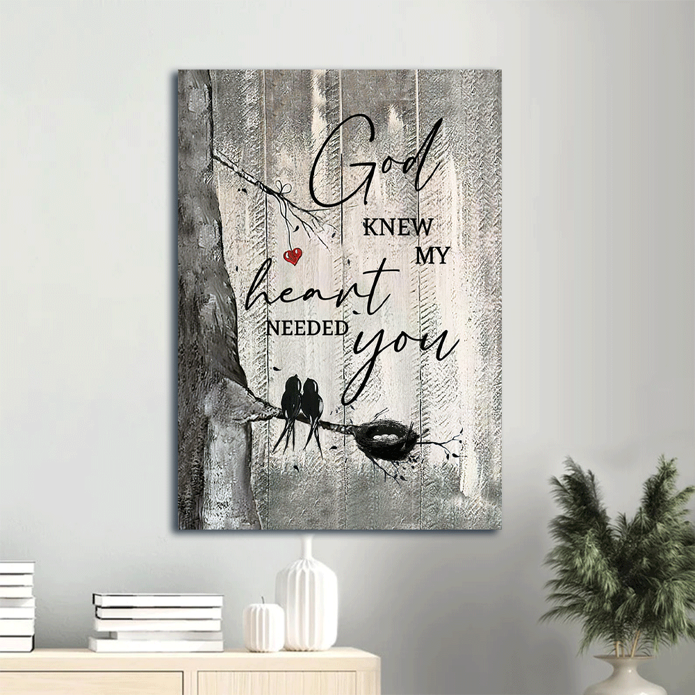 Jesus Portrait Poster Home Decor Gift – Bird & Tree Painting God knew my heart – Wall Art Print Jesus Portrait Poster Home Decor Gift – Bird & Tree Painting God knew my heart – Wall Art Print