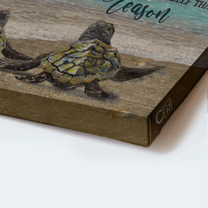 Jesus Landscape Poster - Stunning Sea Turtle & Blue Ocean Decor Gift for Christians - Inspirational Quote Included 1