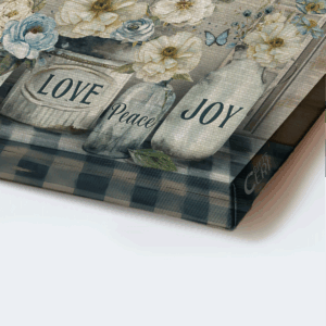 Jesus Landscape Poster: Beautiful Camellia & Blue Butterfly Art - Gift For Christians - Today I Choose Joy 1
