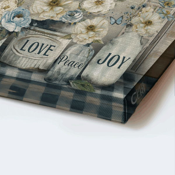 Jesus Landscape Poster: Beautiful Camellia & Blue Butterfly Art – Gift For Christians – Today I Choose Joy