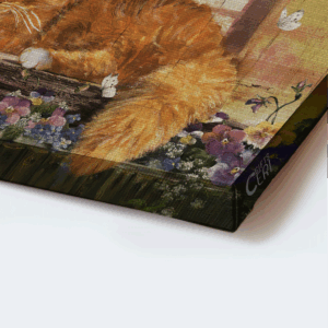 Jesus Landscape Poster - Cat Painting Purple Flower White Butterfly Home Decor Gift for Christian - Just Breathe 1