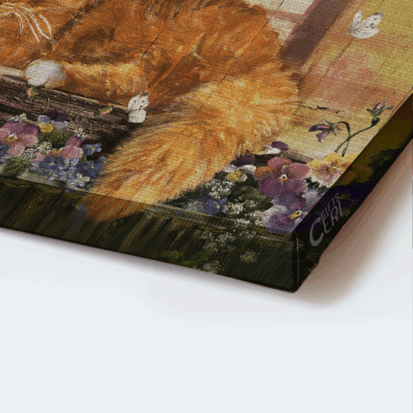 Jesus Landscape Poster – Cat Painting Purple Flower White Butterfly Home Decor Gift for Christian – Just Breathe