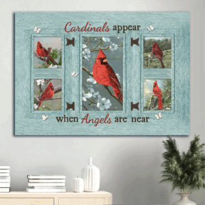 Jesus Landscape Poster Home Decor Gift - Beautiful Cardinal Spring Painting - Gift For Christian