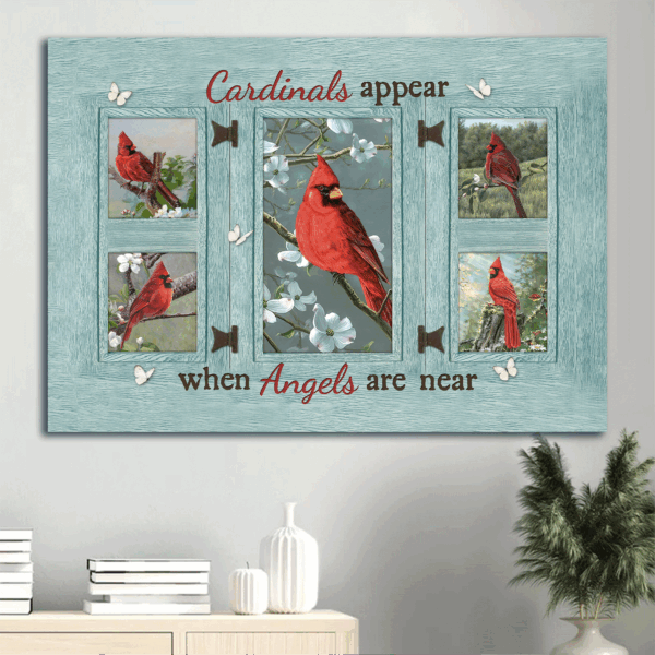 Jesus Landscape Poster Home Decor Gift – Beautiful Cardinal Spring Painting – Gift For Christian