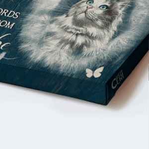 Jesus Landscape Poster Home Decor Gift - Cat Dandelion White Butterfly - Christian Gift - Let It Be 1