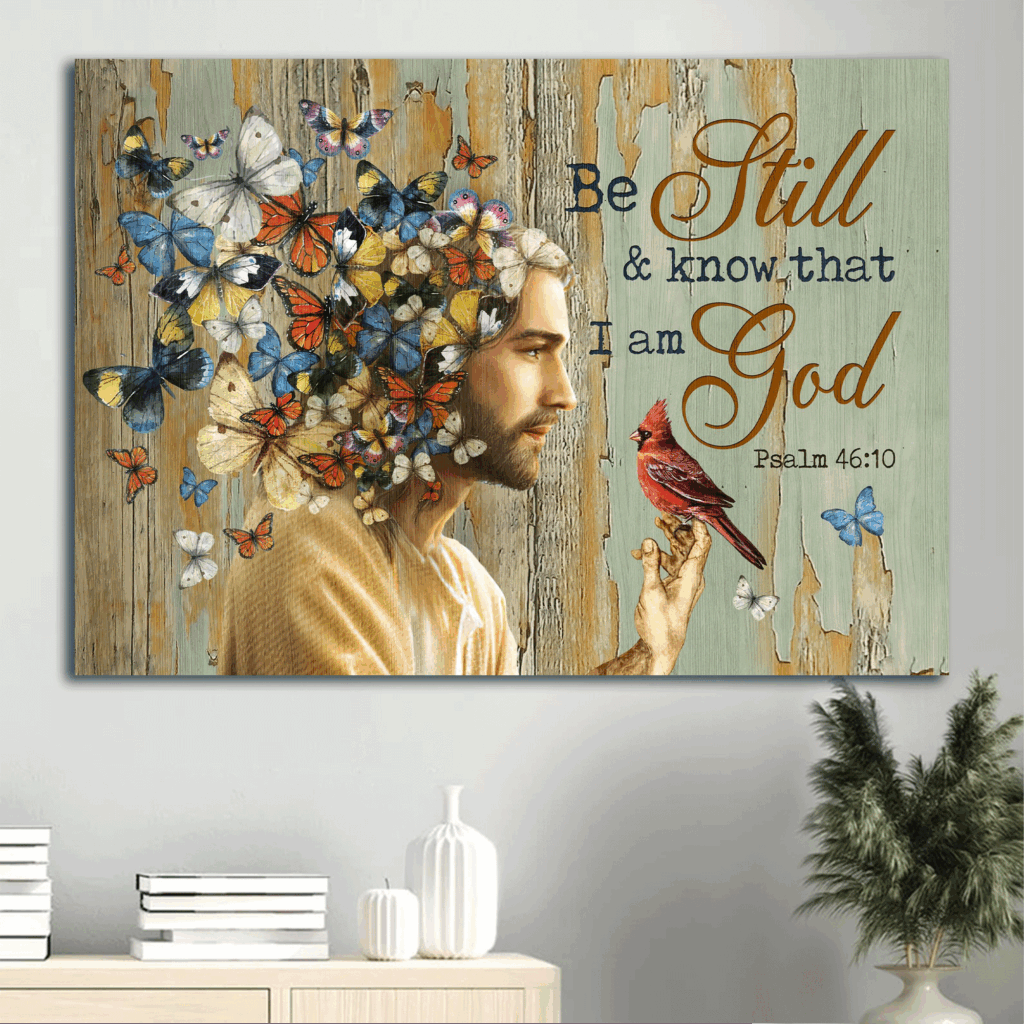 Colorful Butterfly & Real Face of Jesus: Christian Landscape Poster Home Decor Gift Colorful Butterfly & Real Face of Jesus: Christian Landscape Poster Home Decor Gift