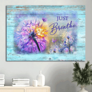 Colorful Jesus Landscape Poster Home Decor Gift - Dandelion and Butterfly  Poster Home Decor Gift for Christian Wall Decor