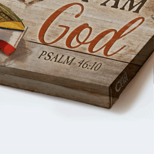 Jesus Landscape Poster - Colorful Boat Walking On Water Sea Turtle - Christian Home Decor Gift - Be Still And Know I Am God 1
