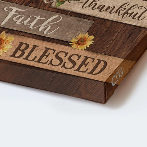 Christian Home Decor Gift – Jesus Portrait Poster – Cardinal Couple Heart & Sunflower Drawing