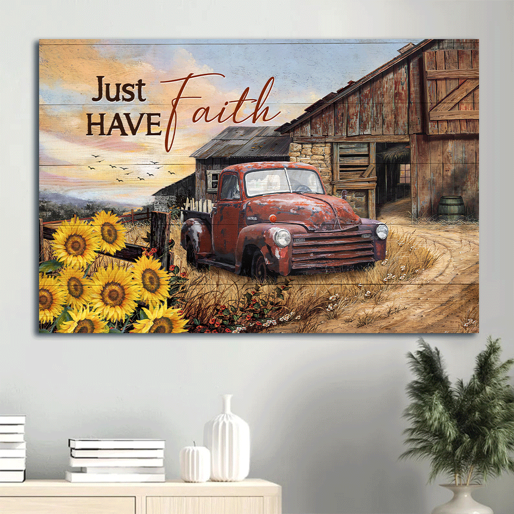 Vintage Jesus Landscape Poster Home Decor Gift – Antique Ladybug Car Old Farm & Sunflower Garden – Perfect Christian Gift Vintage Jesus Landscape Poster Home Decor Gift – Antique Ladybug Car Old Farm & Sunflower Garden – Perfect Christian Gift
