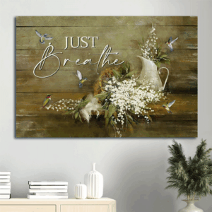 Christian Home Decor Gift: Jesus Landscape Poster with Baby Flower Hummingbird and Still Painting - Wall Art Prints