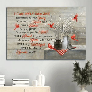 Christian Landscape Poster Home Decor Gift - Cardinal and Briar - I Can Only Imagine