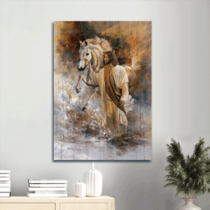 Abstract Watercolor Jesus Portrait Poster - Religious Christian Home Decor Gift