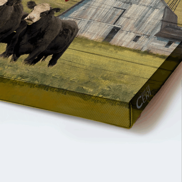 Jesus Landscape Aberdeen Angus Tranquil Farm Poster – Spring Grass Field Home Decor Gift for Religious Christian
