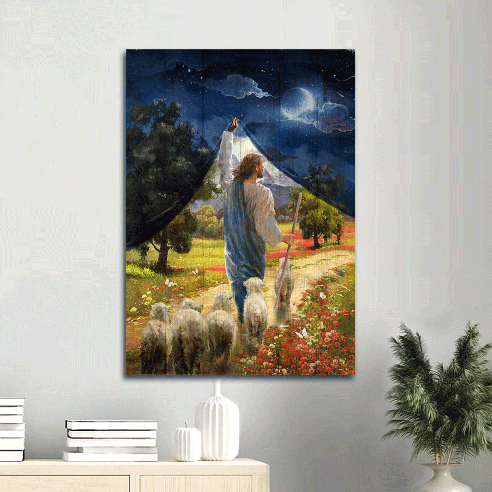 Abstract Jesus Portrait Poster: Lamb Of God Good Shepherd Christian Home Decor Gift Abstract Jesus Portrait Poster: Lamb Of God Good Shepherd Christian Home Decor Gift