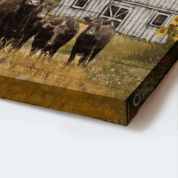 Religious Christian Home Decor Gift: Jesus Landscape & Aberdeen Angus Poster with Sunflower Car and Tranquil Farm – Every Day Is A New Beginning