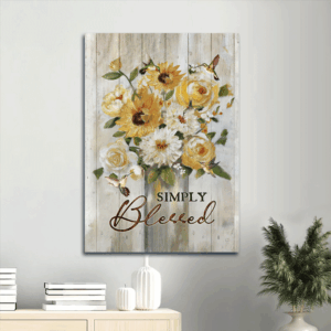 Jesus Portrait Poster: Abstract Flower Painting Watercolor Hummingbird Vintage Art - Gift For Christian