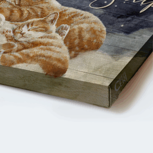 Jesus Landscape Poster: Brown Cat Family Poster Home Decor Gift Home Decor Gift for Christian Cat Lover - Give it to God and Sleep 3
