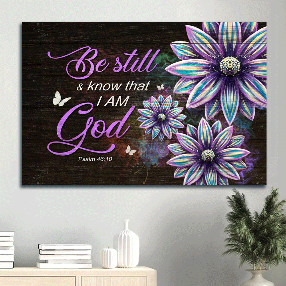 Jesus Landscape Poster: Abstract Flower Painting & Bible Verse Home Decor Gift Jesus Landscape Poster: Abstract Flower Painting & Bible Verse Home Decor Gift