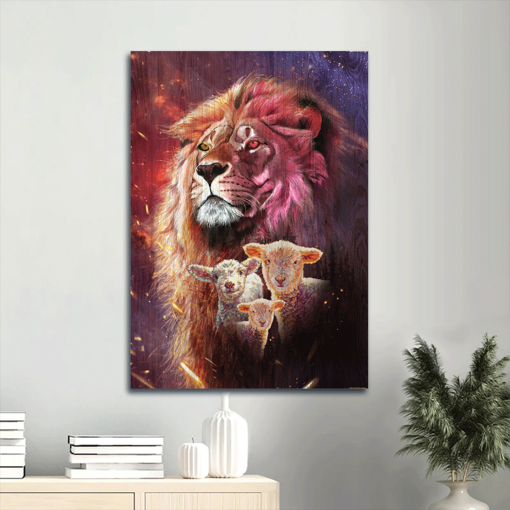 Jesus Lion Lamb Portrait Poster – Abstract Watercolor Art for Religious Christians Jesus Lion Lamb Portrait Poster – Abstract Watercolor Art for Religious Christians